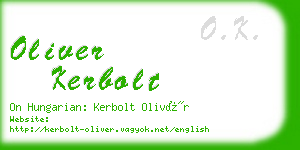 oliver kerbolt business card